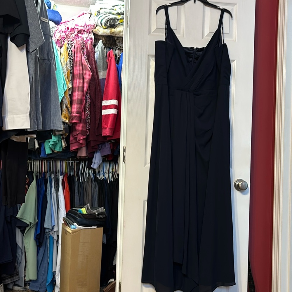 City Chic Surplice Maxi Dress Dark Navy Blue Size XXL/24